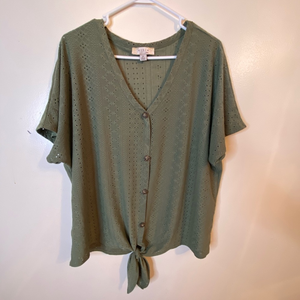 Misia Olive Green Blouse